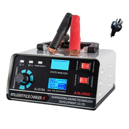 ANJING 12-24V Car Motorcycle Battery Charger Pure Copper Intelligent Pulse Repair, EU Plug, US Plug, UK Plug, AU Plug