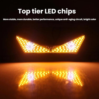Motorcycle License Plate Screw Light Universal Decorative Accessory Headlight for Customization, Triangle Light White Yellow Flashing, Triangle Light Red Blue Flashing, Semicircular Light White Yellow Flashing, Semicircular Light Red Blue Flashing