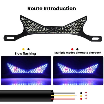 Motorcycle License Plate Screw Light Universal Decorative Accessory Headlight for Customization, Triangle Light White Yellow Flashing, Triangle Light Red Blue Flashing, Semicircular Light White Yellow Flashing, Semicircular Light Red Blue Flashing