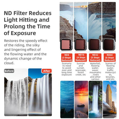 For DJI Flip aMagisn Filter Lens Accessories, CPL, 1/4 Miat, ND8+ND16+ND32+ND64, ND8+ND16+ND32+ND64+CPL+1/4 Mist