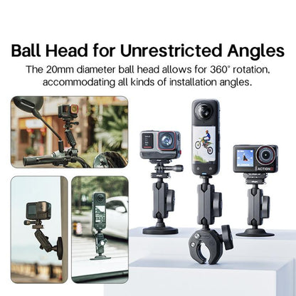 For Insta360, DJI, GoPro Cameras Metal Arm Clamp Holder Cycling Clamp Bracket, HM10