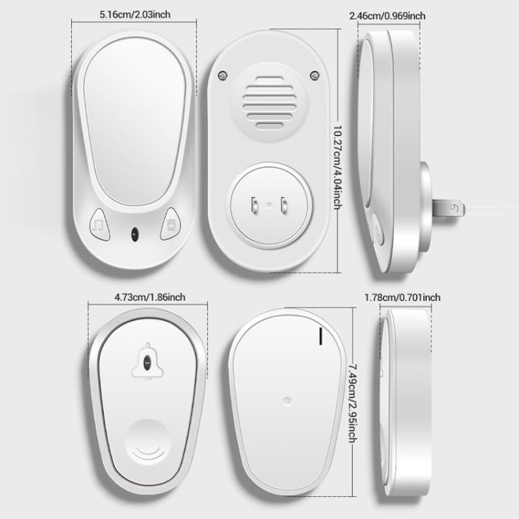 ANENG Home Intelligent Electronic Remote Control Waterproof Wireless Doorbell, One Press One Ring, One Press Two Rings, Two Presses One Ring