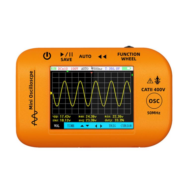 Miniature Oscilloscope Signal Generator Rechargeable Handheld Color Screen 50MHz Oscilloscope, OT4