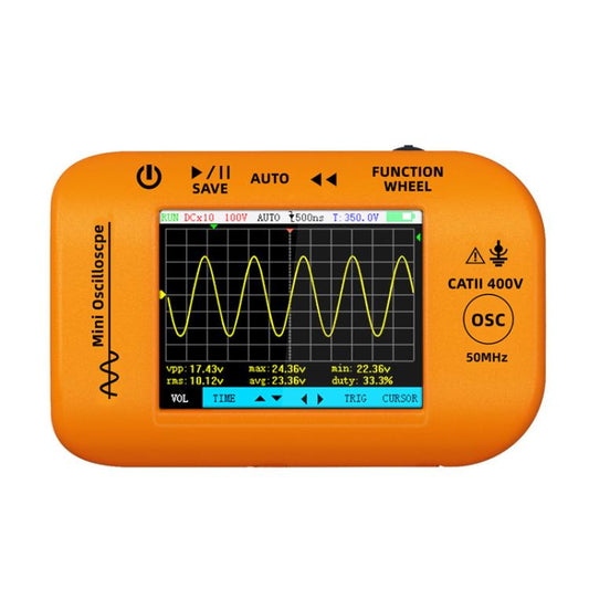 Miniature Oscilloscope Signal Generator Rechargeable Handheld Color Screen 50MHz Oscilloscope, OT4