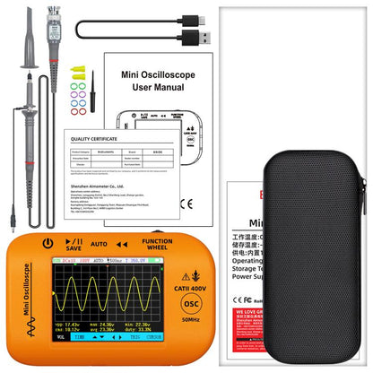 Miniature Oscilloscope Signal Generator Rechargeable Handheld Color Screen 50MHz Oscilloscope, OT4