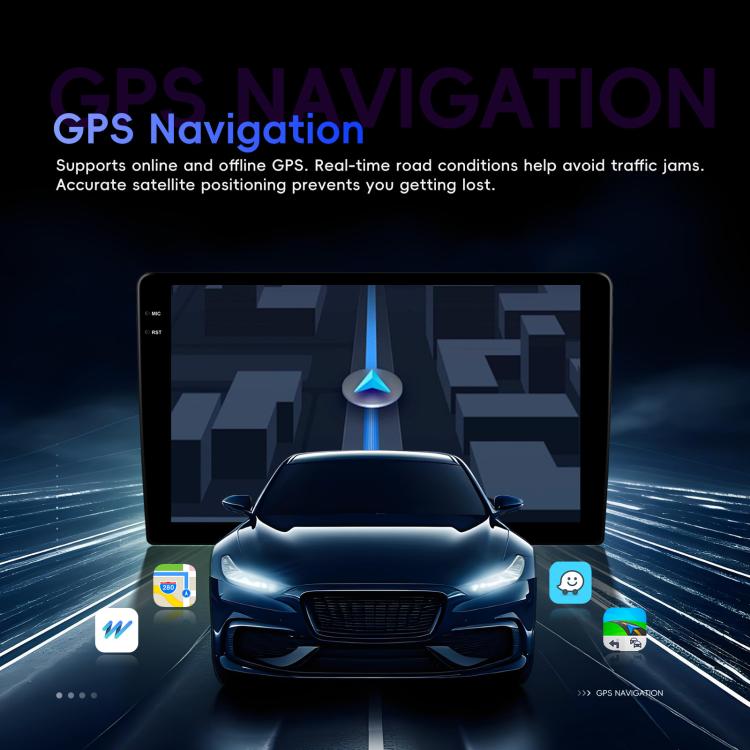 Universal Android 15 Central Control Large Screen Car Wireless Carplay Navigation Integrated Machine, 9 inch 4+64G, 9 inch 4+128G, 10 inch 4+64G, 10 inch 4+128G