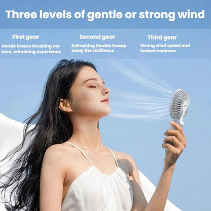 Folding Hanging Umbrella Fan USB Handheld Portable Umbrella Clip Fan Compact Desktop Fan