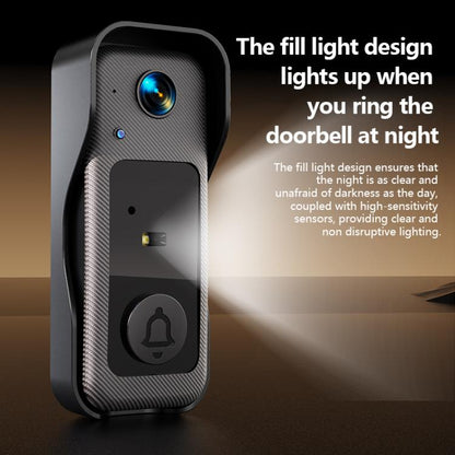 X6 Home Intelligent Infrared Night Vision Wireless Video Doorbell With 4.3-Inch Display, Black+64G, X6