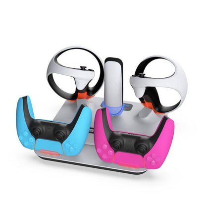 For PS5 / PS5 Slim / PS VR2 DOBE TP5-3550 Game Console Cooling Base Controller Charging Stand + Headphone Hanger, TP5-3550
