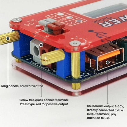USB 15W Adjustable Power Supply Module LCD Display Mobile Boost Cable, DP3A