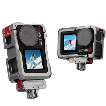 For DJI Action 5 Pro/Action 4/Action 3 Flymile Aluminum Alloy Camera Cage Protective Metal Frame, AC4003 Cage
