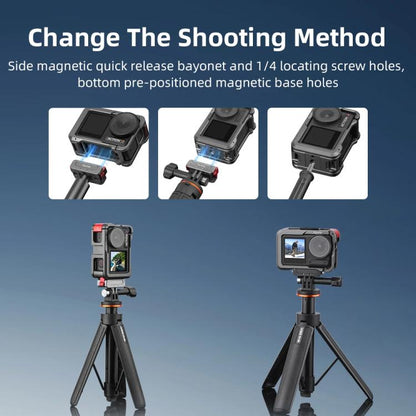 For DJI Action 5 Pro/Action 4/Action 3 Flymile Aluminum Alloy Camera Cage Protective Metal Frame, AC4003 Cage