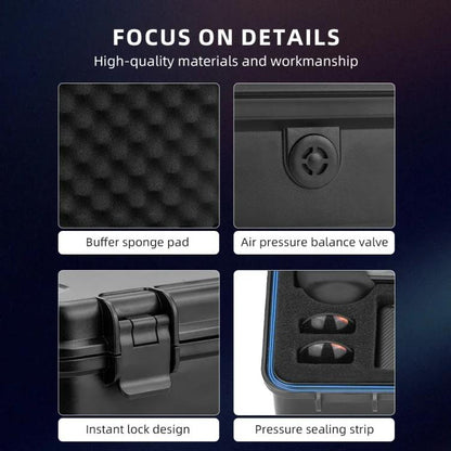 For Insta360 X5 Camera Flymile Portable Protective Hard Case Waterproof Shockproof Travel Carrying Storage Box, Hard Case