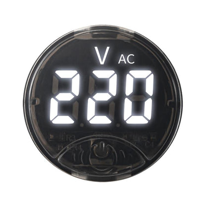 LED Digital Display Circular Voltage Meter, Red DC 7-120V, Green DC 7-120V, Blue DC 7-120V, White DC 7-120V, Red AC 65-265V, Green AC 65-265V, Blue AC 65-265V, White AC 65-265V