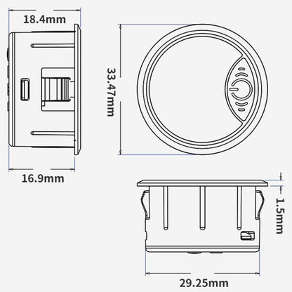 LED Digital Display Circular Voltage Meter, Red DC 7-120V, Green DC 7-120V, Blue DC 7-120V, White DC 7-120V, Red AC 65-265V, Green AC 65-265V, Blue AC 65-265V, White AC 65-265V