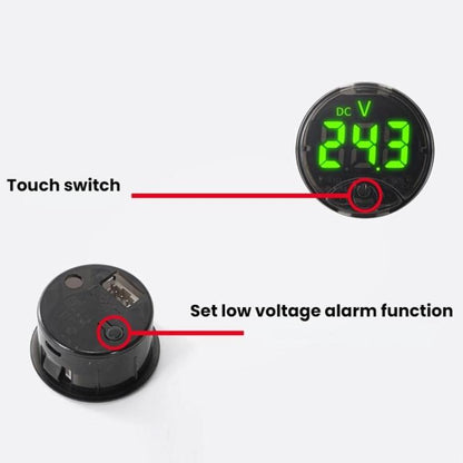 LED Digital Display Circular Voltage Meter, Red DC 7-120V, Green DC 7-120V, Blue DC 7-120V, White DC 7-120V, Red AC 65-265V, Green AC 65-265V, Blue AC 65-265V, White AC 65-265V