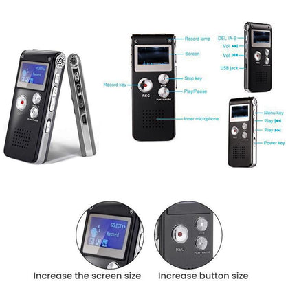 High-Definition Noise Reduction Control Ultra-Long Standby Conference Recorder, Black 64GB, Blue 64GB, Black 128GB, Blue 128GB