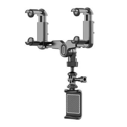 Car Rearview Mirror Bracket Camera Mobile Phone Fixing Base Accessories, With Phone Clip