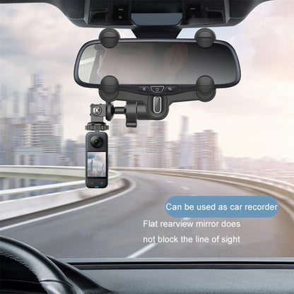 Car Rearview Mirror Bracket Camera Mobile Phone Fixing Base Accessories, With Phone Clip