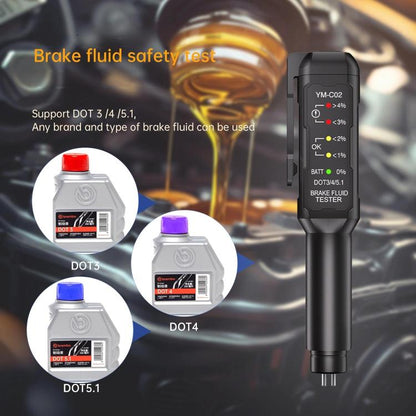 Automobile Brake Oil Detection Pen Brake Fluid Moisture Tester, YM-C02
