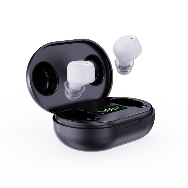 Wireless Invisible Hearing Aid With Digital Display Charging Case & Touch Control, Red Blue+White Case, Red Blue+Black Case, Skin Color+Black Case, Skin Color +White Case, Black+Black, White+White, White+Black Case