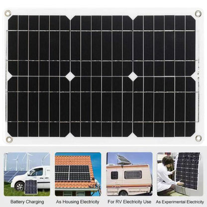 Gurxun Modified Wave Inverter With 18W Solar Panel + 30A Controller Dual Socket + 2 USB + 2 Type-C Ports, 300W Universal Socket 12V To 220V, 300W Universal Socket 12V To 110V, 300W EU Plug 12V To 220V, 300W US Plug 12V To 110V