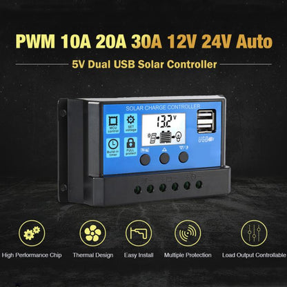 Gurxun Modified Wave Inverter With 18W Solar Panel + 30A Controller Dual Socket + 2 USB + 2 Type-C Ports, 300W Universal Socket 12V To 220V, 300W Universal Socket 12V To 110V, 300W EU Plug 12V To 220V, 300W US Plug 12V To 110V