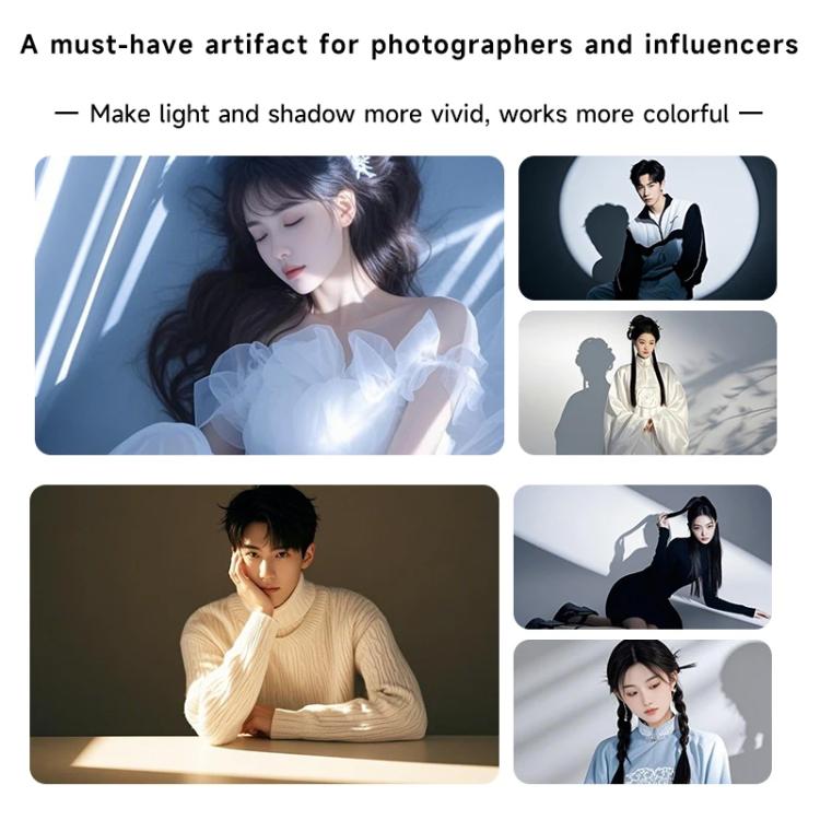 Adjustable Focus DIY Optical Snoot for Bowens Mount Flash Conical Lens Photography Light Modifier, 5 Templates Kit, 25 Templates Kit, 35 Templates Kit