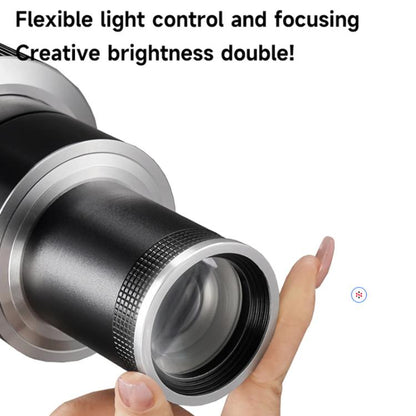 Adjustable Focus DIY Optical Snoot for Bowens Mount Flash Conical Lens Photography Light Modifier, 5 Templates Kit, 25 Templates Kit, 35 Templates Kit