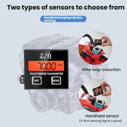 Chain Saw Tachometer Lawn Mower Gasoline Engine Speedometer, Backlight Version