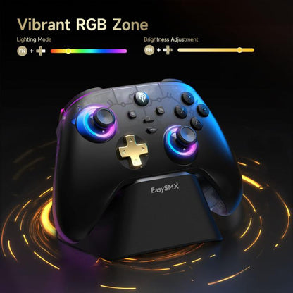 EasySMX D05 Tri-mode Wireless Gaming Controller for PC/Switch/Steam Deck/TV/Phone with Charging Dock