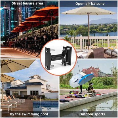 3pcs /Pack Outdoor Umbrella Clamp Holder for Garden Patio Balcony Sun Shade Pole Stabilizer Mounting Bracket