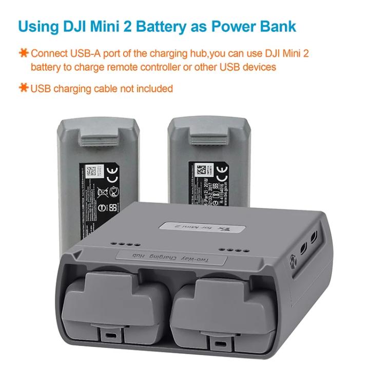 For DJI Mini 2 SE/Mini 2/Mini 4K YX Charger 2-way Battery Charging Hub, For DJI Mini 2 SE/Mini 2  Charging Hub