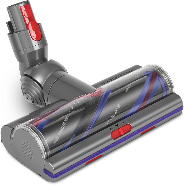 100W High-Torque Brush Head For Dyson V7/V8/V10/V11/V15 Vacuum Cleaner Adjustable Suction Power, 100W High-Torque Brush Head