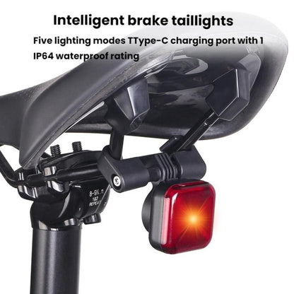 Bicycle Charging Taillights Smart Brake Sensing Taillights Night Riding Waterproof Warning Lights, Seat Cushion, Seat Post