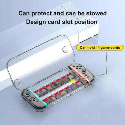 For Nintendo Switch 2 Console Crystal Storage Case Organizer Anti-Scratch Travel Box With 14 Game Card Slots, Host case Clear White, Host case Clear Black