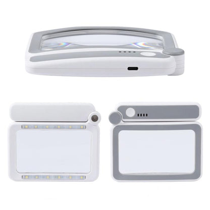 3.5X 12LED Folding Magnifying Glass Handheld Reading Glass With Charge Display, 3.5X