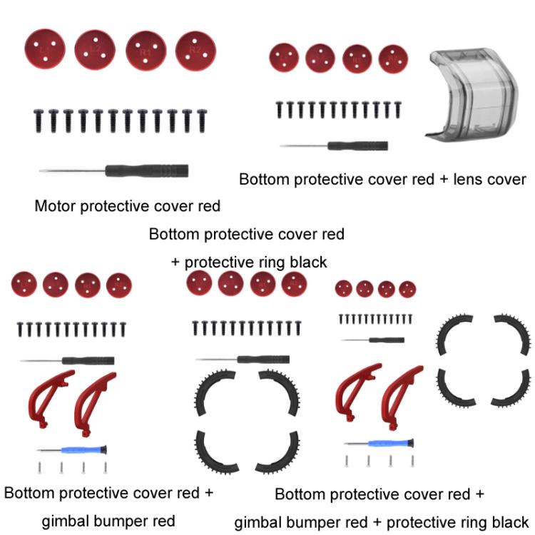 For DJI Avata 2 BRDRC Motor Dust Protection Cover Accessories, Motor Cover, Bottom Cover + Lens Cover, Bottom Cover + Protection Ring, Bottom Cover + Gimbal Bumper + Protection Ring