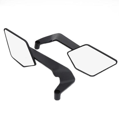 Motorcycle Universal Aluminum Alloy Wind Wing Rearview Mirror, White Mirror, Blue Mirror