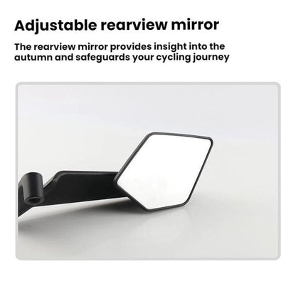 Motorcycle Universal Aluminum Alloy Wind Wing Rearview Mirror, White Mirror, Blue Mirror