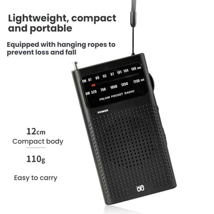 FM/AM Full-Band Channel Pocket Portable Pointer Radio Player