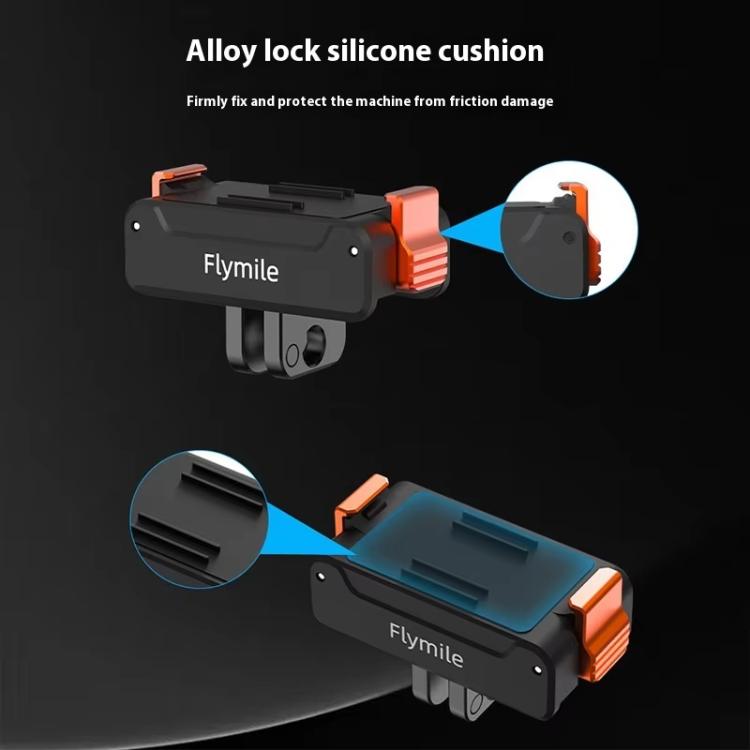 For DJI Osmo Action 5 Pro /4/3 Flymile Magnetic Quick Release Base With 1/4-inch Screw & 2-claw Interface, 1/4-inch Screw & 2-claw