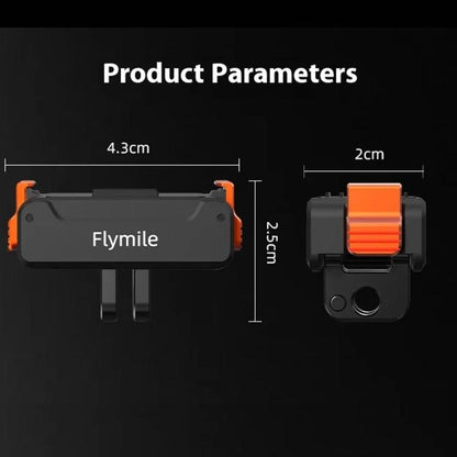 For DJI Osmo Action 5 Pro /4/3 Flymile Magnetic Quick Release Base With 1/4-inch Screw & 2-claw Interface, 1/4-inch Screw & 2-claw
