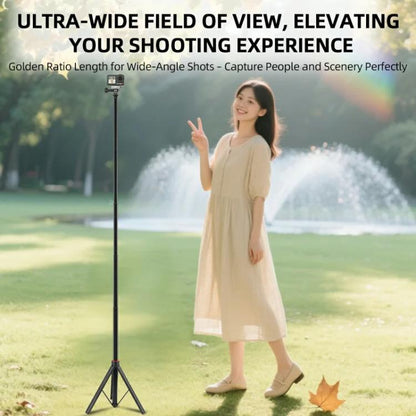 Extendable Selfie Stick Tripod For Action Cameras One-Button Quick Setup Monopod With Wide-Angle View, Flymile 1.4m, Flymile 1.6m