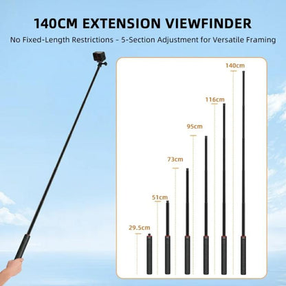 Extendable Selfie Stick Tripod For Action Cameras One-Button Quick Setup Monopod With Wide-Angle View, Flymile 1.4m, Flymile 1.6m