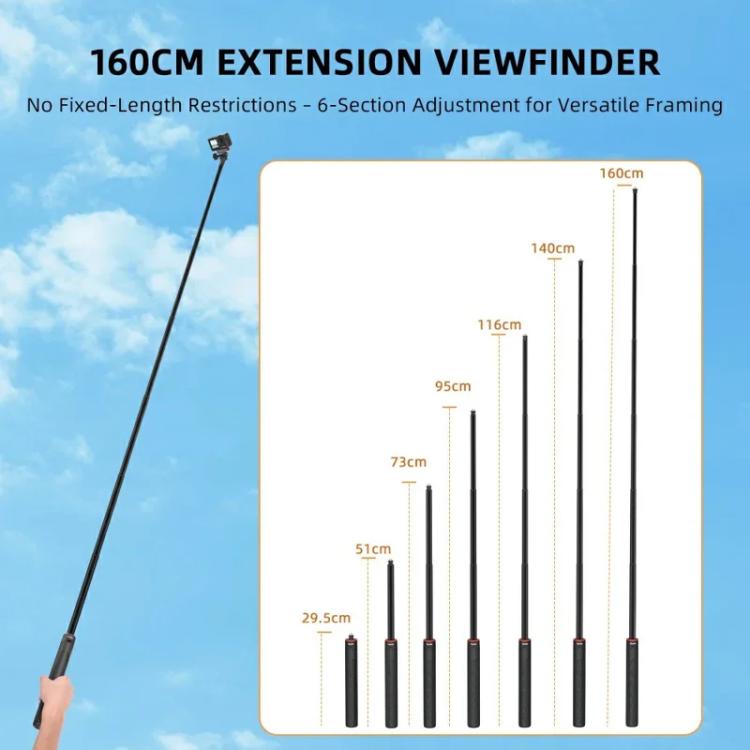 Extendable Selfie Stick Tripod For Action Cameras One-Button Quick Setup Monopod With Wide-Angle View, Flymile 1.4m, Flymile 1.6m