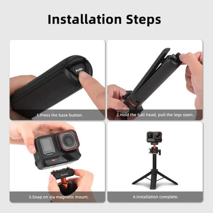 Flymile 20-54cm Magnetic Quick-Release Tripod for Insta360 Ace Pro 2/X5/X4/X3/X2/Ace Pro/Ace