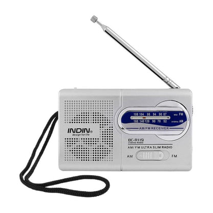 INDIN BC-R119 Portable AM/FM Radio for Seniors 530-1610KHz AM & 88-108MHz FM Lightweight Emergency Radio, BC-R119