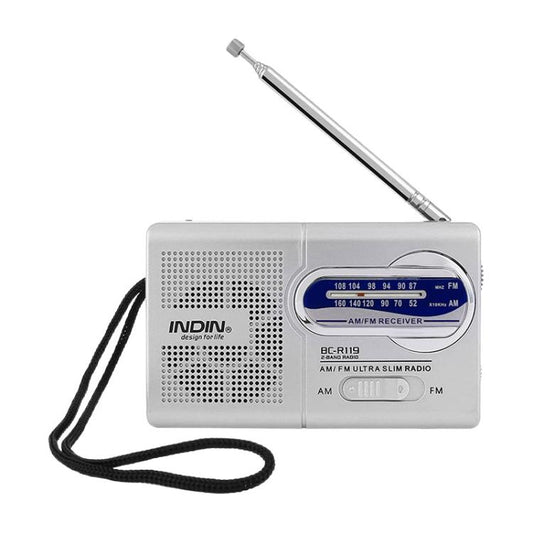 INDIN BC-R119 Portable AM/FM Radio for Seniors 530-1610KHz AM & 88-108MHz FM Lightweight Emergency Radio, BC-R119