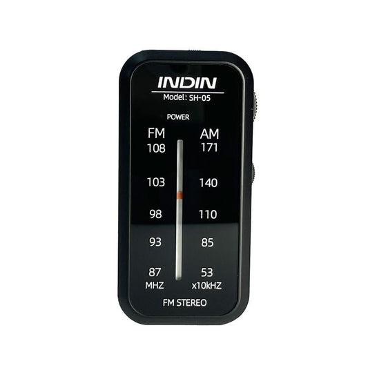 INDIN SH05 Mini Stereo AM/FM Radio With Earphone & Stainless Steel Clip, SH05